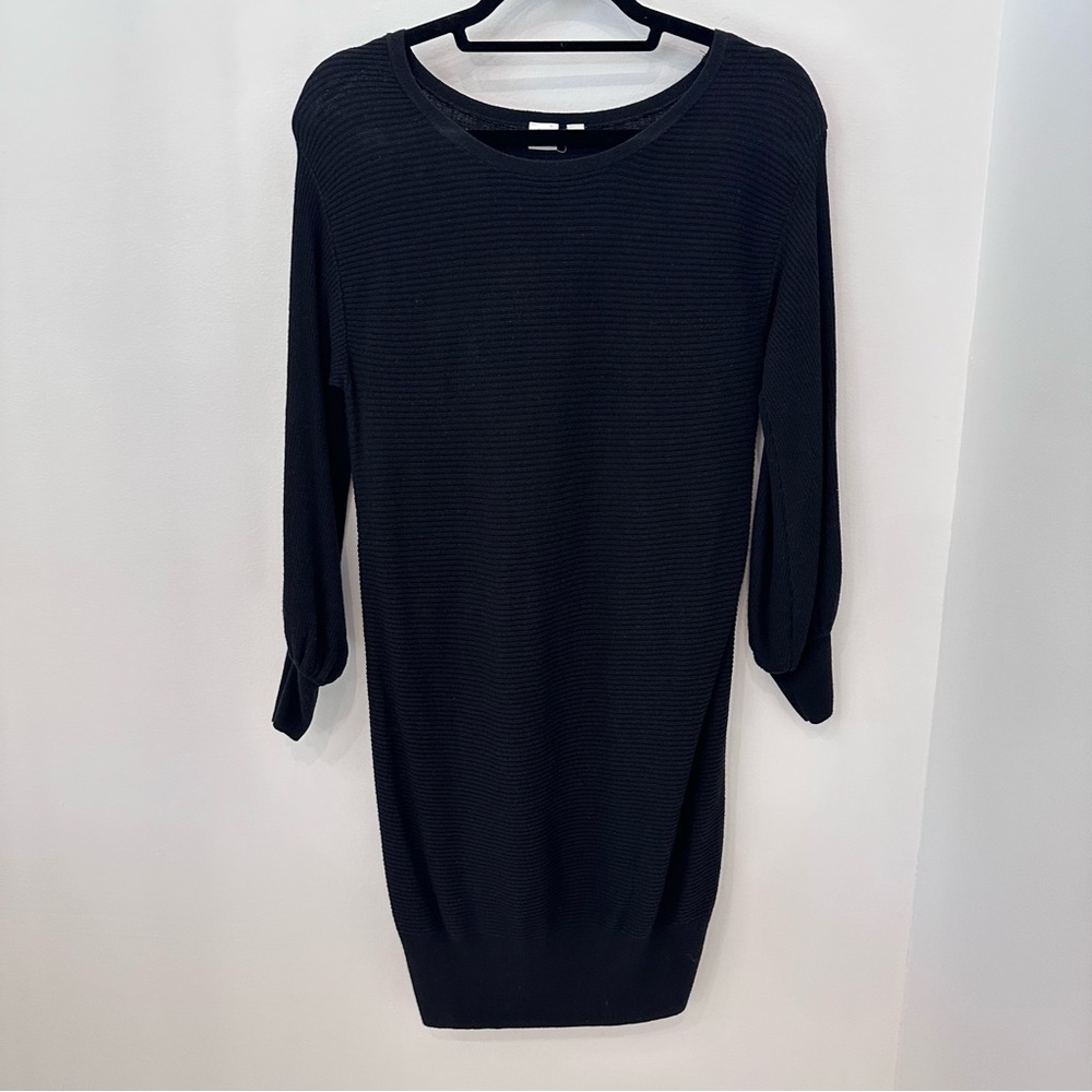 GAP Maternity Long Sleeve Dress ribbed sweater dress XS Black